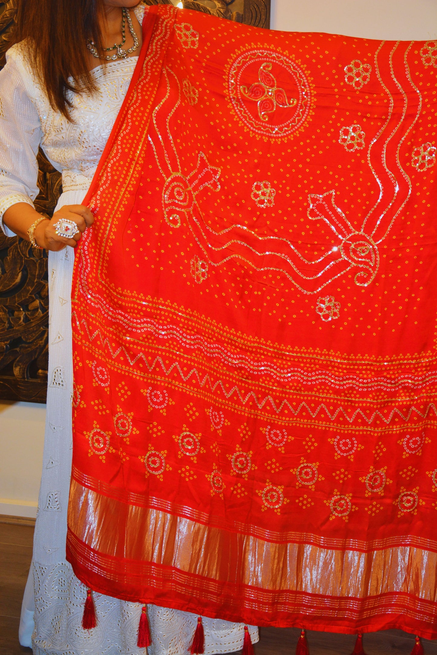 Pichhwai Print - Red