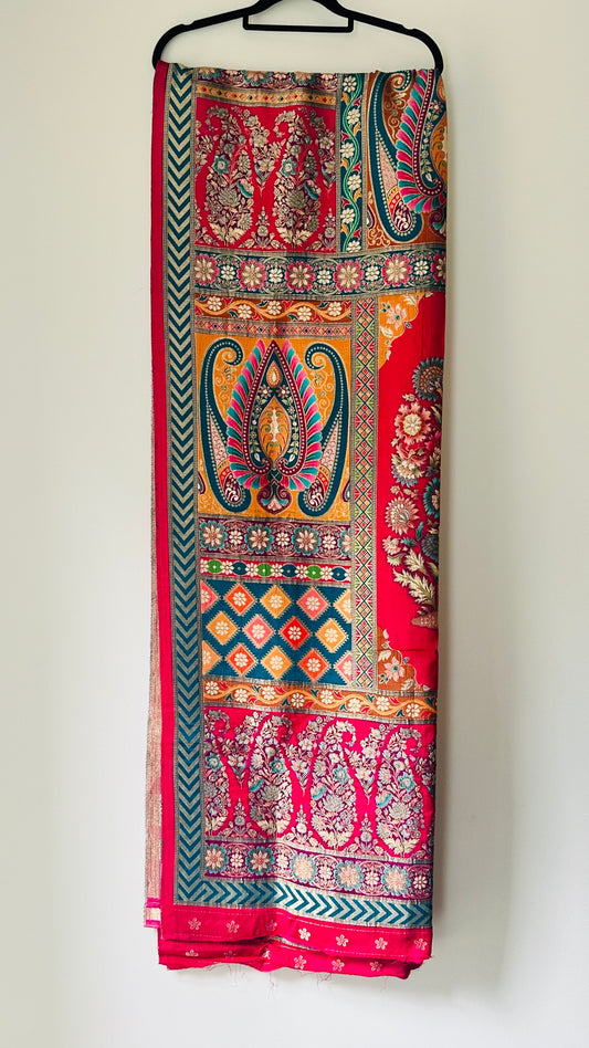 Dola Silk - Banarasi - Red