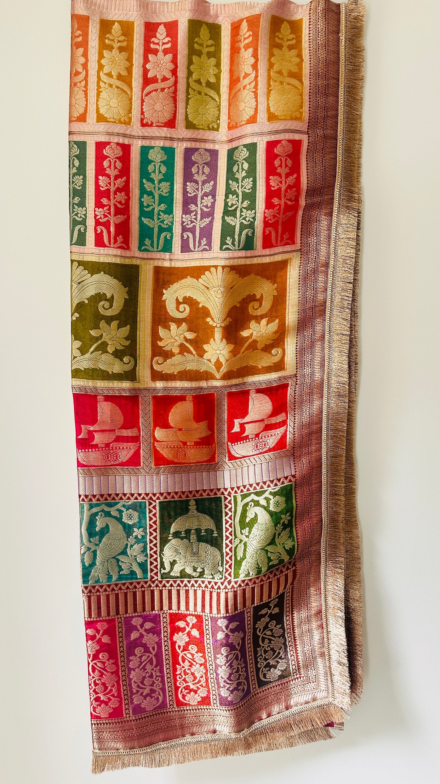 Silk Dupatta - Kinari