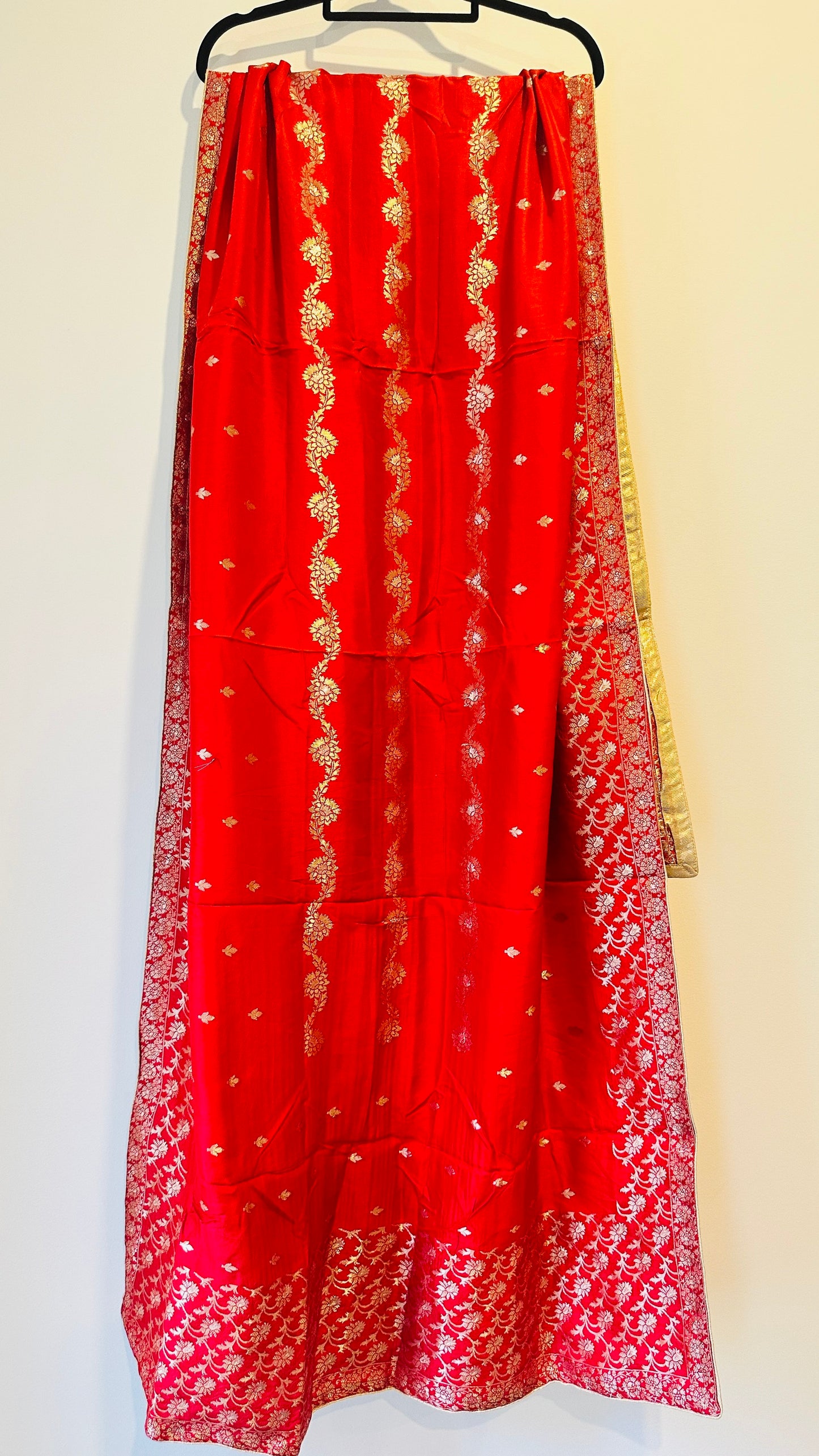 Silk Dupatta - Red