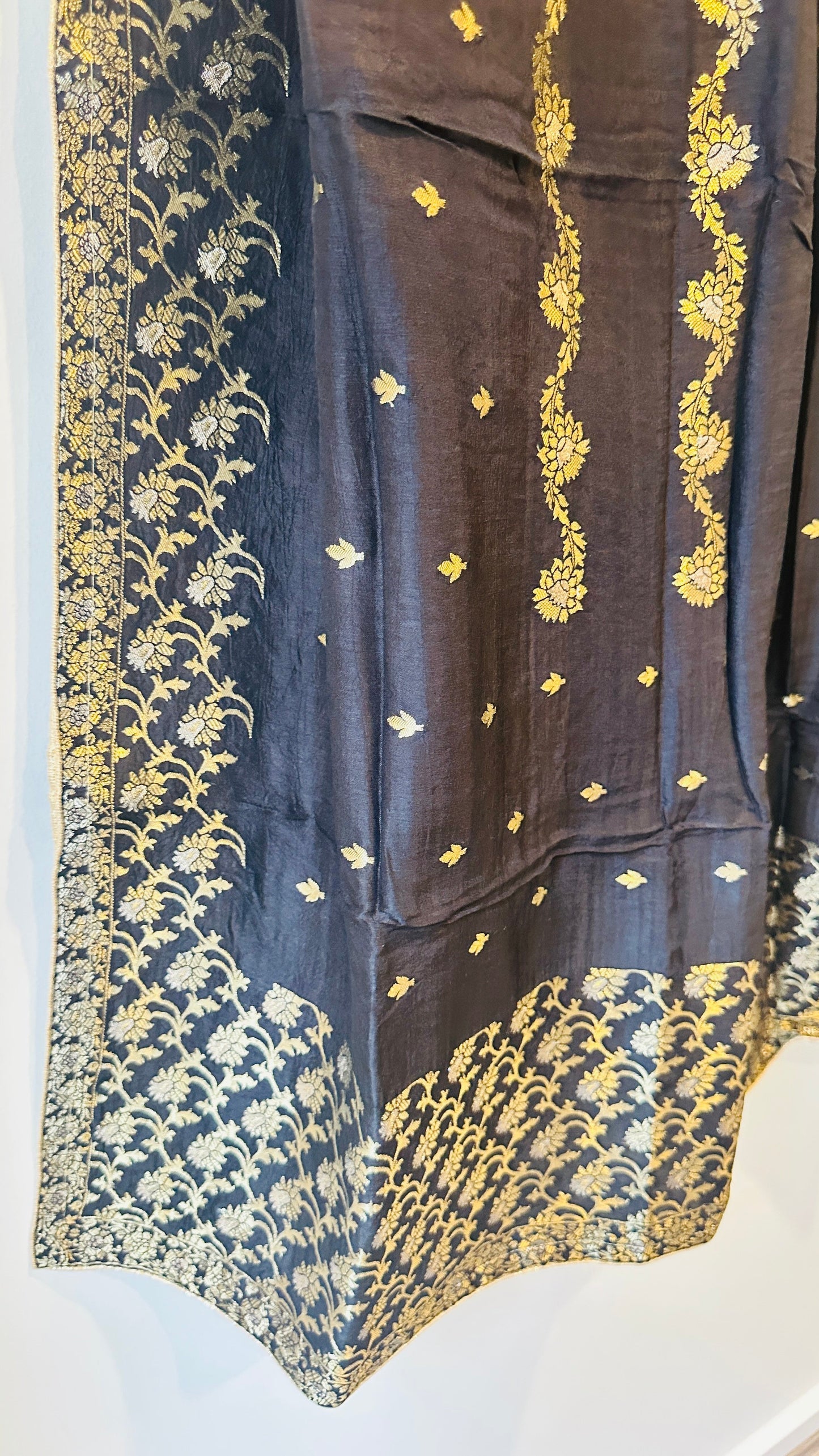 Silk Dupatta - Black