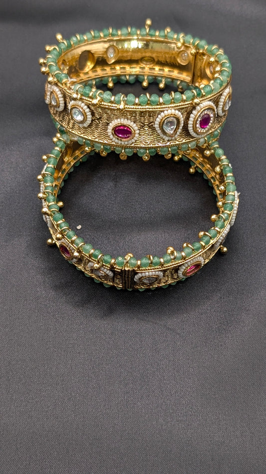 Kanika Polki Kundan Bangle Set