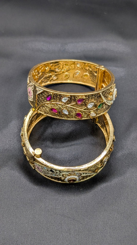 Ridhima Polki Pachi Kundan with Enamel work