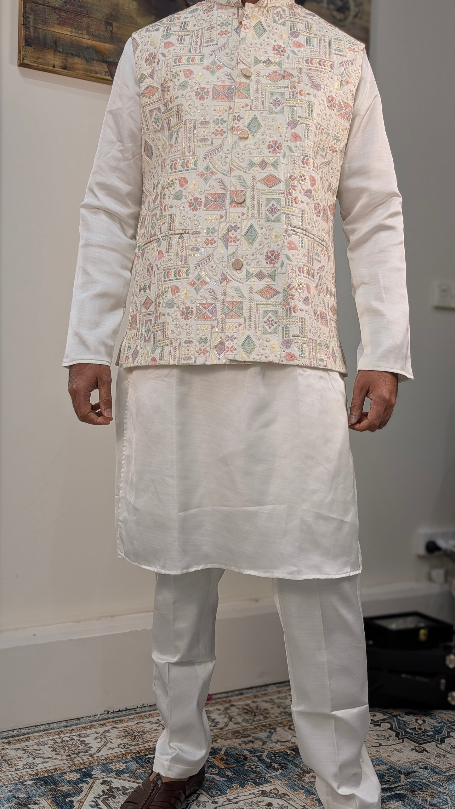 Kasheeda - Ivory Koti Kurta Set