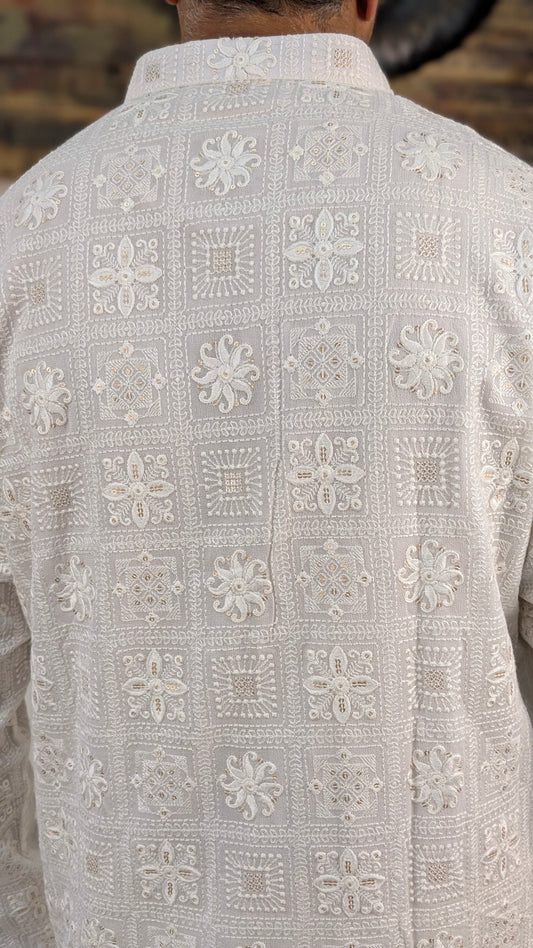 Musaafir - Chikan Embroidery - Kurta Pajama