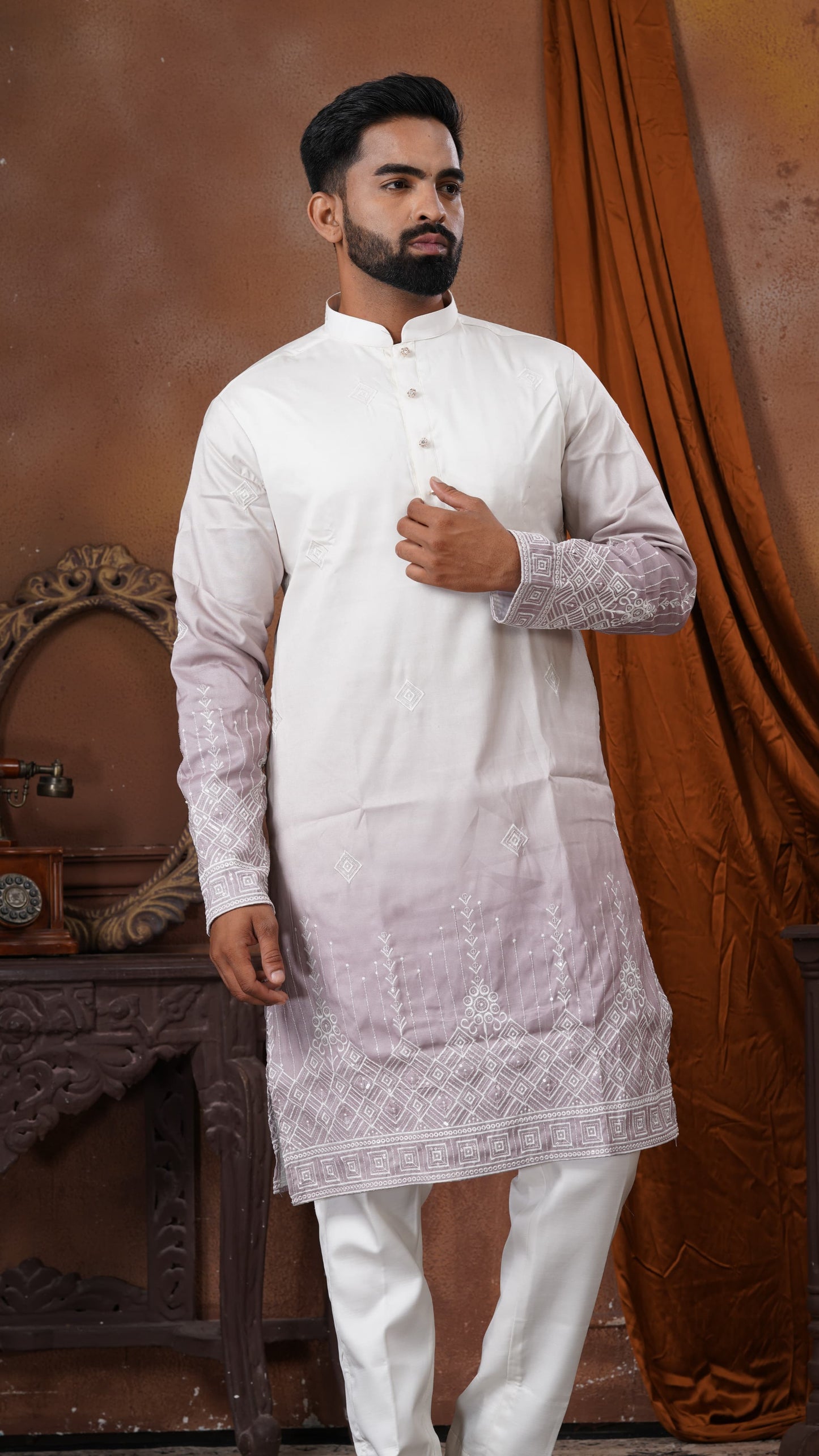Kasheeda - Ombre Kurta Pajama - Heavy Daman Work