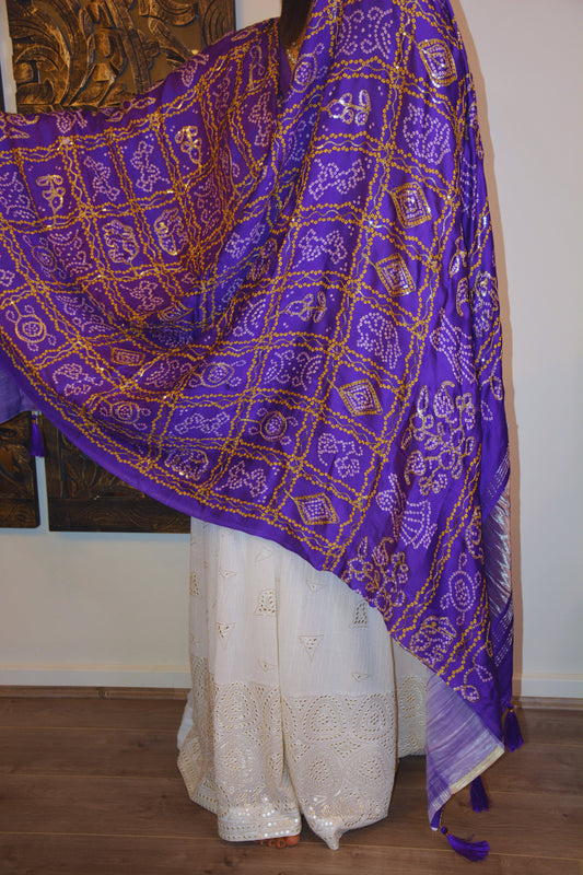 Bandhani Dupatta Blue