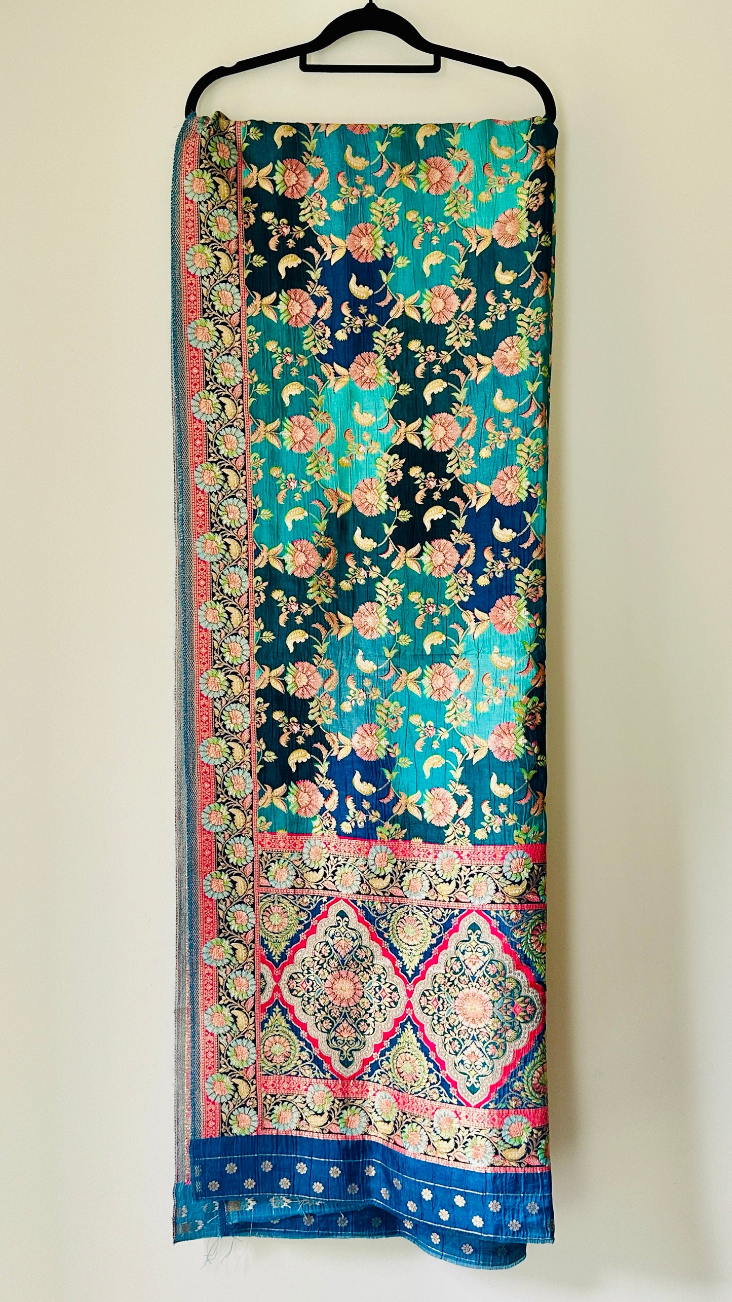 Dola Silk - Banarasi - Teal