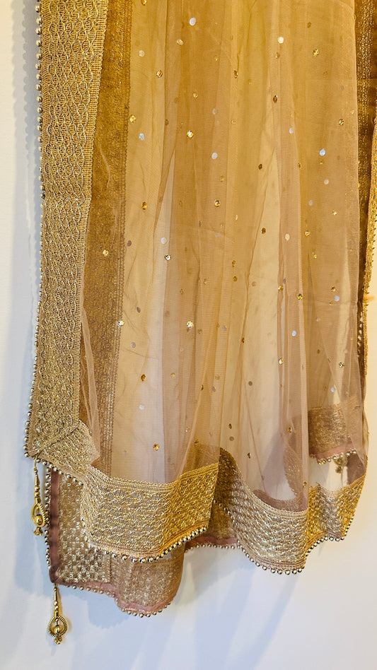 Golden Net Dupattas