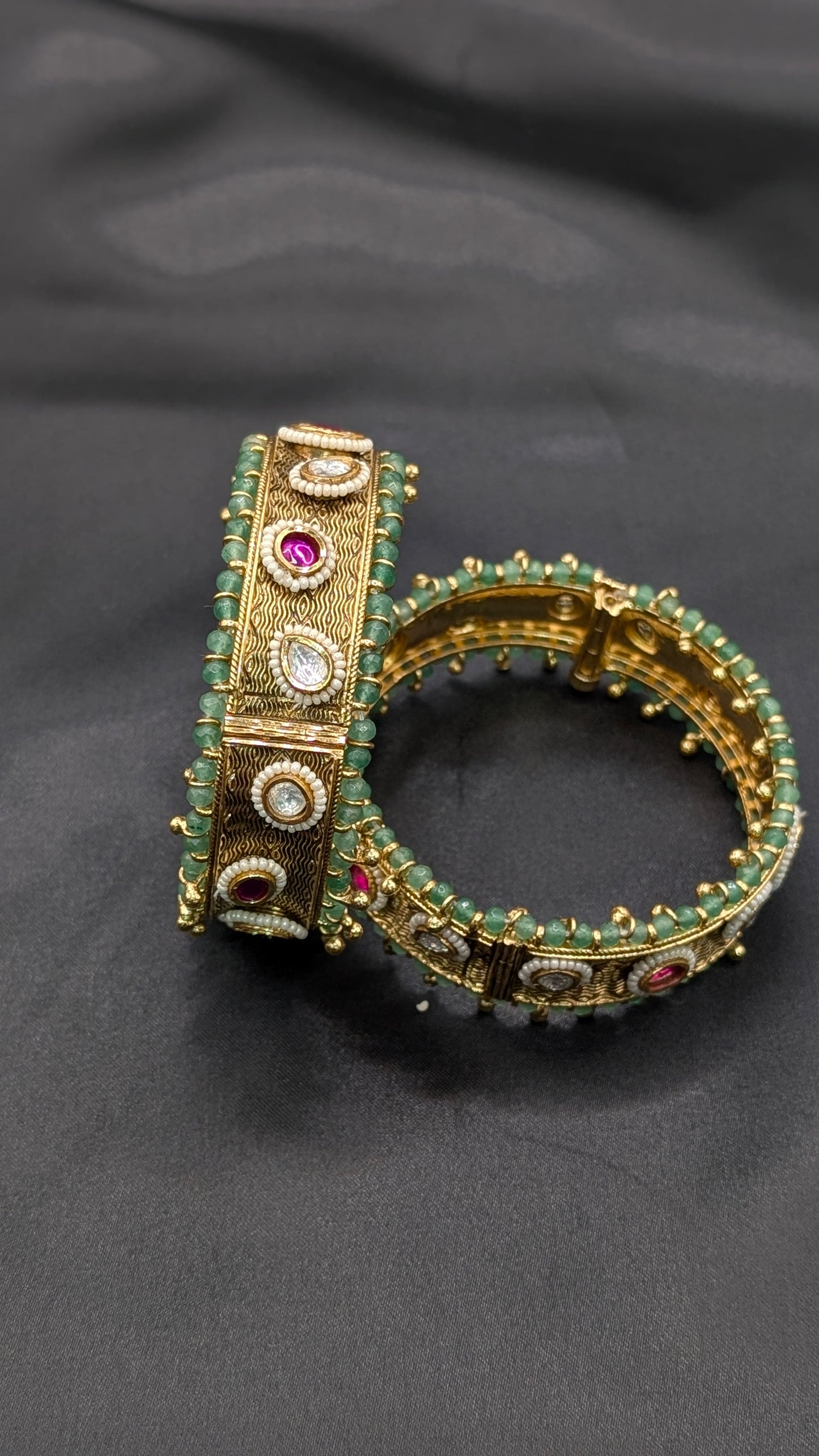 Kanika Polki Kundan Bangle Set
