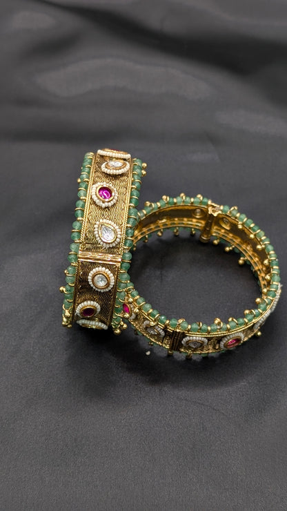 Kanika Polki Kundan Bangle Set