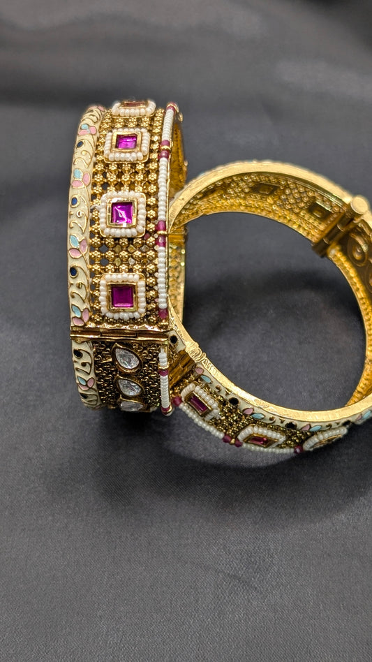 Kritika Polki Pachi Kundan with Enamel work