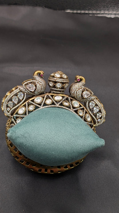 Mitali Mozannite Kundan Peacock Bracelet