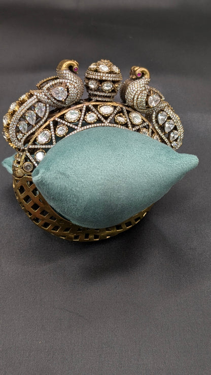 Mitali Mozannite Kundan Peacock Bracelet