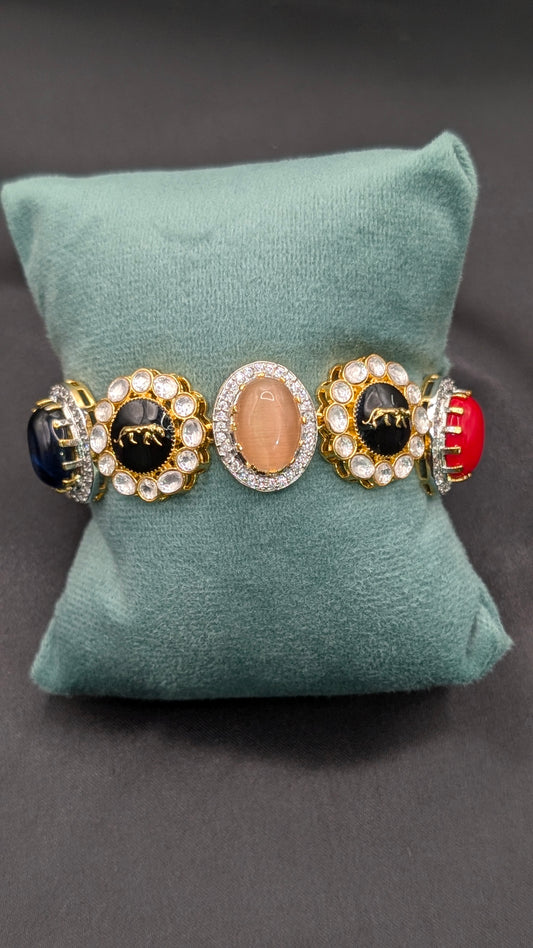 Bhavya Pachi Kundan Multicolor Bracelet
