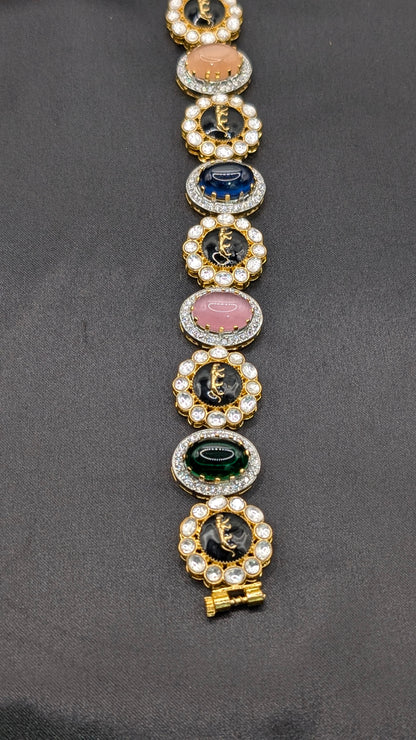 Bhavya Pachi Kundan Multicolor Bracelet