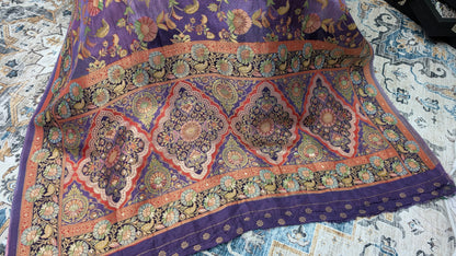 Raagya Banarasi Silk Dupatta - Purple
