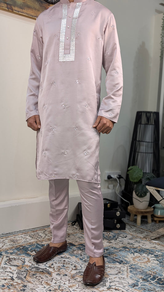 Mirror Work - Silk Kurta Pajama Set