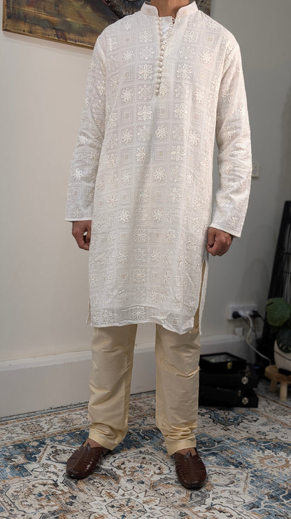Musaafir - Chikan Embroidery - Kurta Pajama