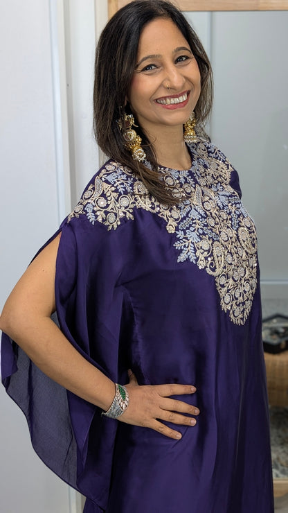 Zarina - Silk Embroidered Kaftan Set